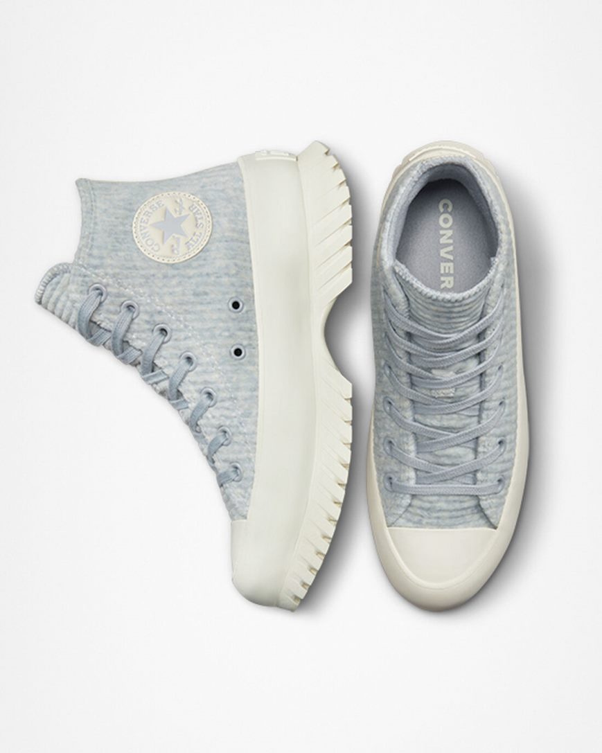 Zapatillas Altas Converse Chuck Taylor All Star Lugged 2.0 Velour Hombre Azules | PE LE0725